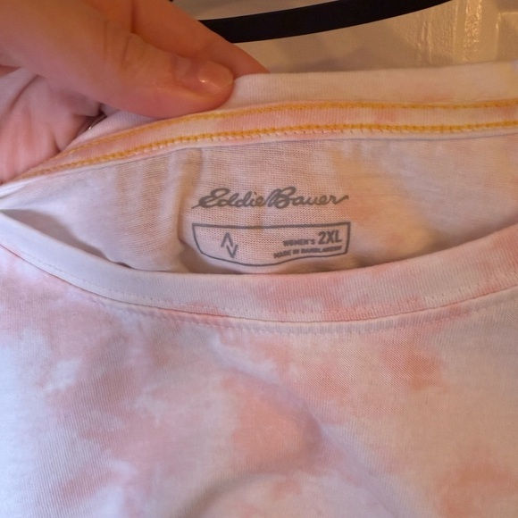 Eddie Bauer - White & Pink Tie Dye T-Shirt - Picture 5 of 5